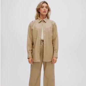 Vegan Leather Top Korean Brand